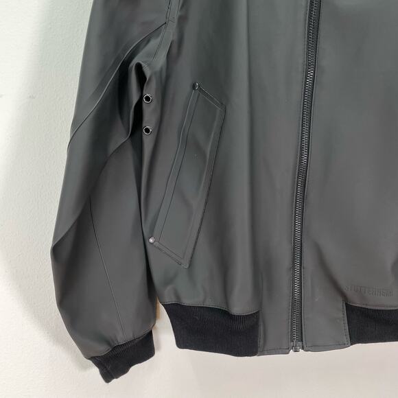 Stutterheim Vastertorp Bomber Raincoat Dark Gray Mens Medium - Picture 5 of 10